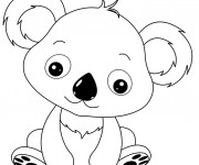 Coloriage Petit Koala trop mignon