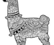 Coloriage Alpaga anti-stress