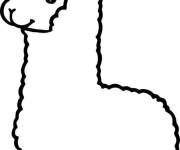 Coloriage B&eacute;b&eacute; Lama chibi