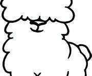 Coloriage B&eacute;b&eacute; Lama en maternelle