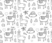 Coloriage Fond de Lama