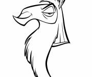 Coloriage Kuzco le lama de cartoon