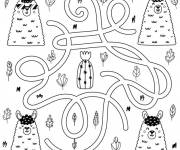 Coloriage Labyrinthe de lama