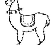 Coloriage Lama &agrave; dessiner