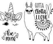 Coloriage Lama aimable