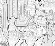 Coloriage Lama anti-stress