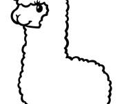 Coloriage Lama b&eacute;b&eacute; pour enfant