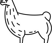 Coloriage Lama cool chibi