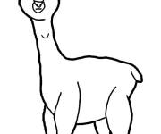 Coloriage Lama cool facile