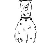 Coloriage Lama cp