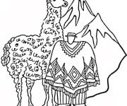 Coloriage Lama de Bolivie