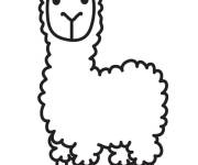Coloriage Lama dessin&eacute; &agrave; la main