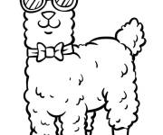Coloriage Lama &eacute;l&eacute;gant