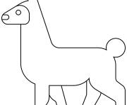 Coloriage Lama en Emoji