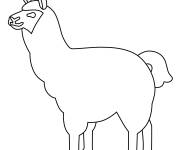 Coloriage Lama en &eacute;moji &agrave; impri