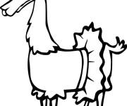 Coloriage Lama en jube de ballet