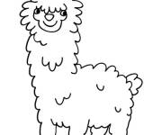 Coloriage Lama facile ps