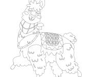 Coloriage Lama galopant