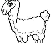 Coloriage Lama heureux