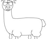 Coloriage et dessins gratuit Lama indiff&egrave;rent à imprimer