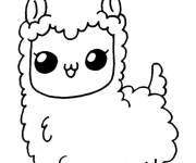 Coloriage Lama kawaii ps
