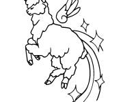 Coloriage Lama licorne
