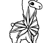 Coloriage Lama magique &agrave; motif