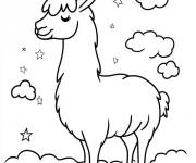 Coloriage Lama mignon