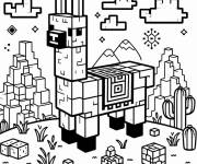 Coloriage Lama Minecraft