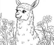 Coloriage Lama pour enfants