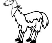 Coloriage Lama qui fait rire