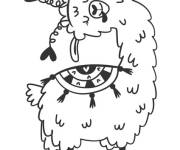Coloriage Lama rigolo
