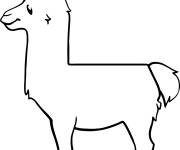 Coloriage Lama vectoriel &agrave; compl&eacute;ter