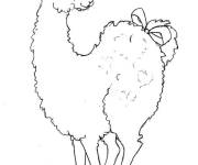 Coloriage Licorne Lama mignon