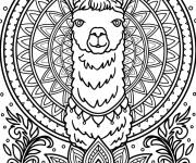Coloriage Mandala Lama