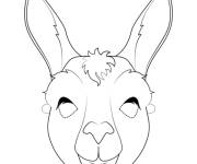 Coloriage et dessins gratuit Masque de Lama &agrave; d&eacute;couper à imprimer