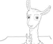 Coloriage M&egrave;re Lama et son fils de dessin anim&eacute;
