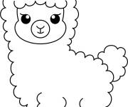 Coloriage Petit Lama adorable