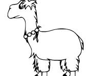 Coloriage et dessins gratuit Petit Lama dr&ocirc;le à imprimer