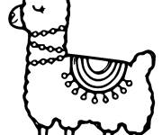 Coloriage Petite illustration de Lama
