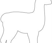 Coloriage Pochoir Lama