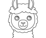 Coloriage Selfie d'un petit Lama
