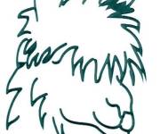 Coloriage T&ecirc;te d'alpaga au crayon