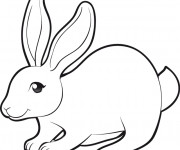 Coloriage et dessins gratuit Lapin à découper à imprimer