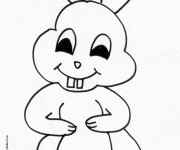 Coloriage Lapin dr&ocirc;le