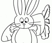 Coloriage Lapin humoristique