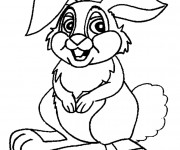 Coloriage Lapin portrait