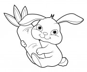 Coloriage Lapin qui aime le carotte