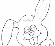 Coloriage Lapin qui rit