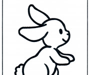 Coloriage et dessins gratuit Lapin simple à imprimer